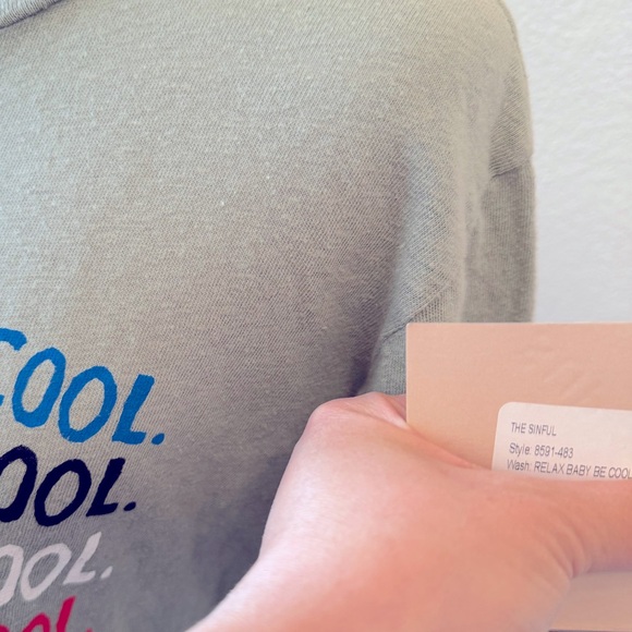 NWT Mother The Sinful Soft Slimfit Crewneck in Sage Green (Relax Baby Be Cool) - Picture 10 of 10